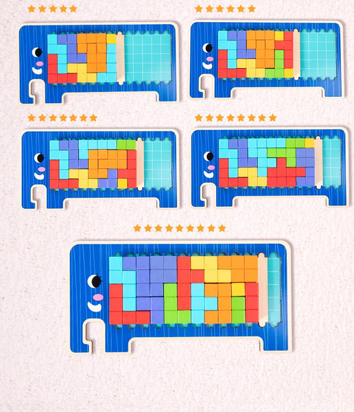 Load image into Gallery viewer, 5-in-1 Elephant Tetris Game - CNF7
