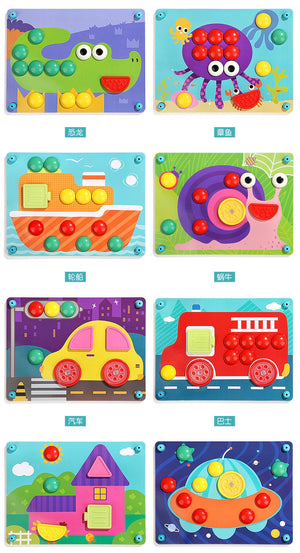 3D Puzzles Colorful Buttons Assembling  CNF D