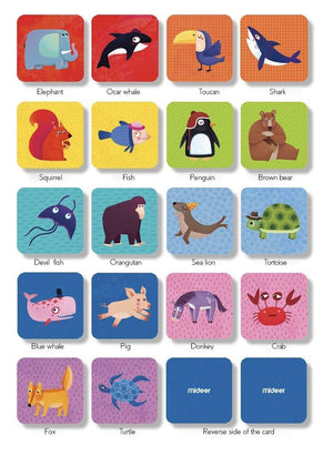 Mideer Memory Matching Card-wild Animals - HN Bazar 