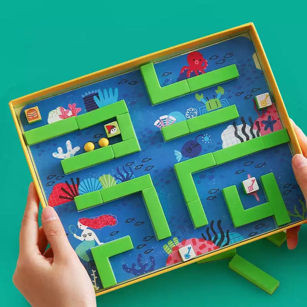 Load image into Gallery viewer, Joan Miro Wooden 3D Magnetic Maze Puzzle
