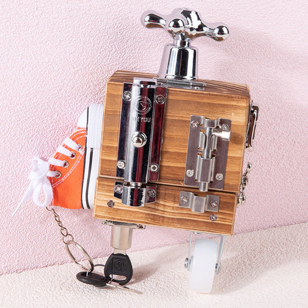 Load image into Gallery viewer, Montessori Multifunctional Busy Block Busy Board- CNF7
