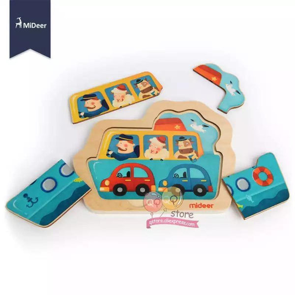 تحميل الصورة في عارض الصور ، Mideer Double-layer Small Wood Chip Puzzle - HN Bazar 
