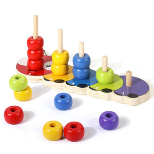 Sorting Colours and Numbers Wooden Worm CNF7