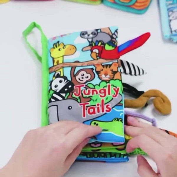 Load and play video in Gallery viewer, Animal Tail Cloth Book CNF2
