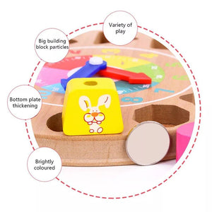 Animal Educational Wooden Beaded Geometry Digital Clock CNF5 - HN Bazar 
