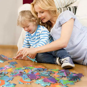 Mideer Children's Portable Box Puzzle- Dinosaur 104pcs - HN Bazar 