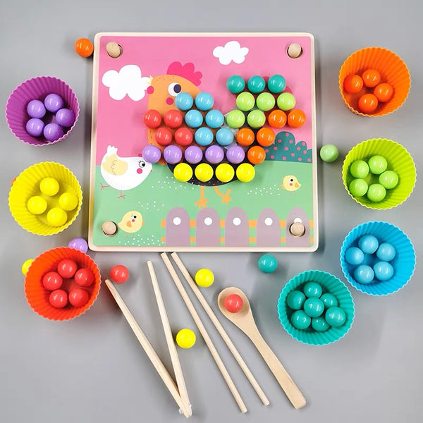 Load image into Gallery viewer, Clip Beads Toys + Color Sorting Toys CNF5
