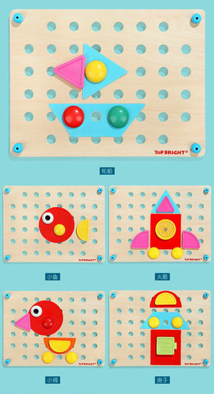 3D Puzzles Colorful Buttons Assembling  CNF D