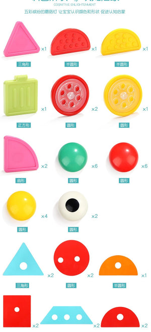 3D Puzzles Colorful Buttons Assembling  CNF D