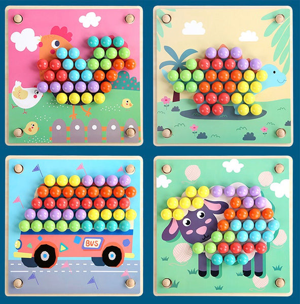 Load image into Gallery viewer, Clip Beads Toys + Color Sorting Toys CNF5
