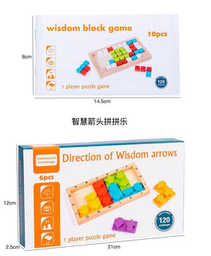 Wooden Direction Assembling Building Blocks CNF5 - HN Bazar 