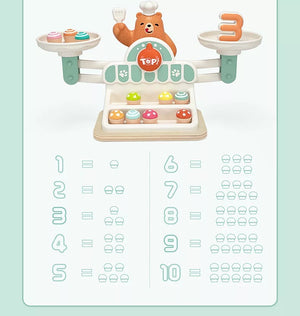 Cartoon Bear Digital Balance Logical Thinking