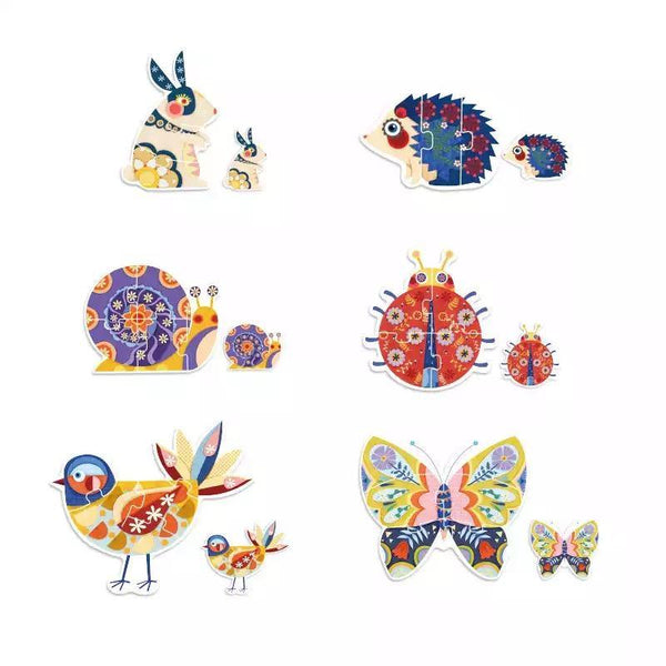 Load image into Gallery viewer, Mideer 6 in 1 Puzzle Garden Animals - HN Bazar 
