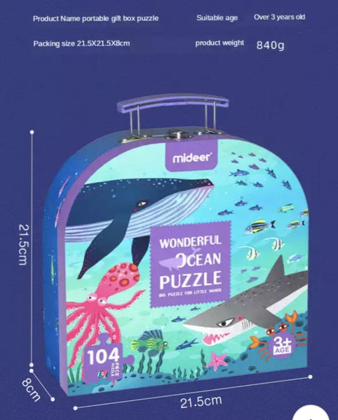 Load image into Gallery viewer, Mideer Portable Gift Box Puzzle-Ocean 104pcs - HN Bazar 
