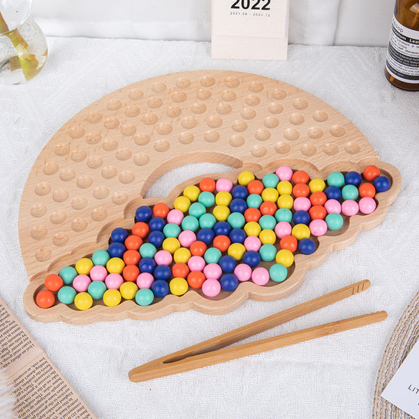 Load image into Gallery viewer, Rainbow Clip Beads Montessori Game Sensory Play Color Matching CNF1
