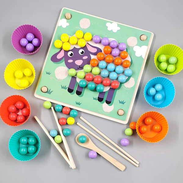 Load image into Gallery viewer, Clip Beads Toys + Color Sorting Toys CNF5
