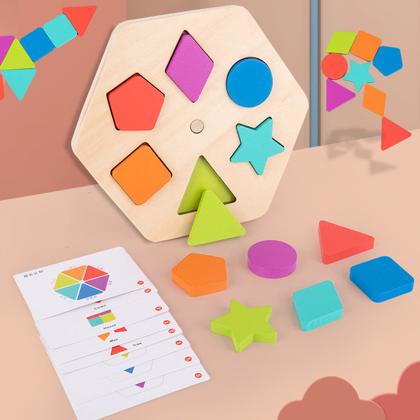 Load image into Gallery viewer, Rotating Color and Shape Matching Building Blocks - CNF7
