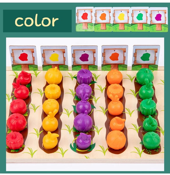 Load image into Gallery viewer, Wooden Veggie Farm Sorting Set CNF7
