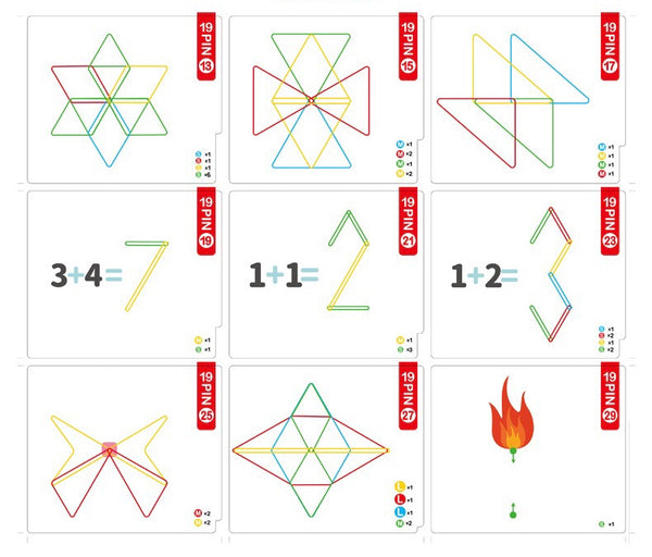 Load image into Gallery viewer, Kumon Rubber Band Pattern Board
