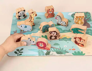 Large Blocks Cartoon Wooden Beads CNF5