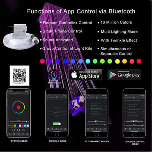 100 Pcs - 2m Fiber Optic Sensory Lights for Autism & Special Needs with App
