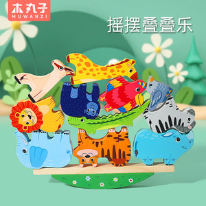 Wooden Transportation Animal Balance Boat - CNF7