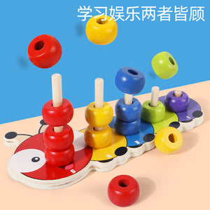 Sorting Colours and Numbers Wooden Worm CNF7