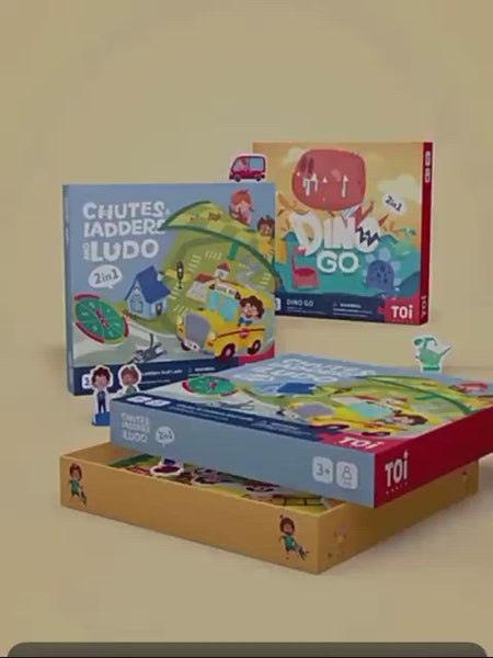 Load and play video in Gallery viewer, TOI 2 in 1 Chutes &amp; Ladders Games Board
