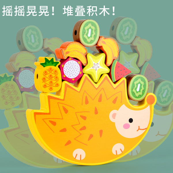 Load image into Gallery viewer, Hedgehog Fruit Balance Building Blocks - CNF7
