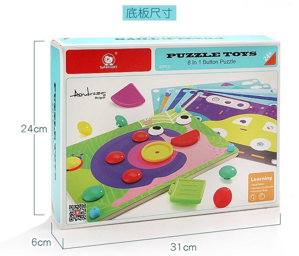 Load image into Gallery viewer, 3D Puzzles Colorful Buttons Assembling  CNF D
