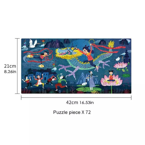 Load image into Gallery viewer, Mideer 72 Pieces Of Fairy Tale Jigsaw Puzzle-Nezha Naohai - HN Bazar 
