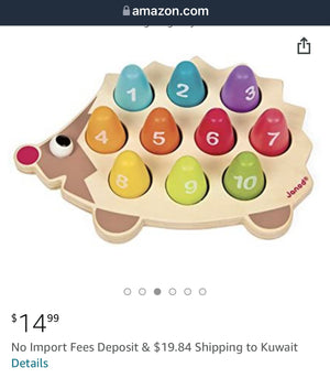 Wooden Number Hedgehog Playset - CNF1