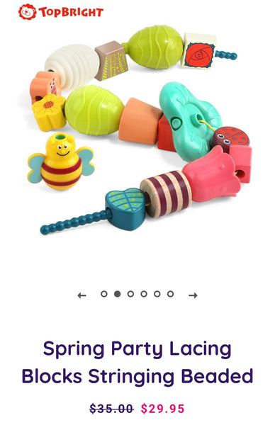 Load image into Gallery viewer, Spring Party Lacing Block Beads
