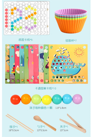 Clip Beads Toys + Color Sorting Toys CNF5