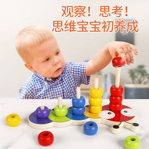 Sorting Colours and Numbers Wooden Worm CNF7