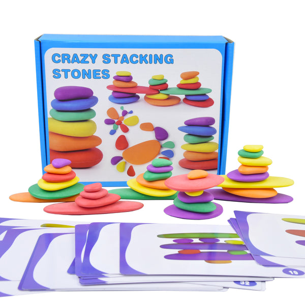 تحميل الصورة في عارض الصور ، New Wooden Stacked Stone Balanced Toy CNF5
