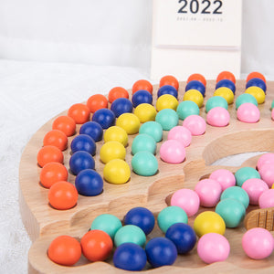 Rainbow Clip Beads Montessori Game Sensory Play Color Matching CNF1