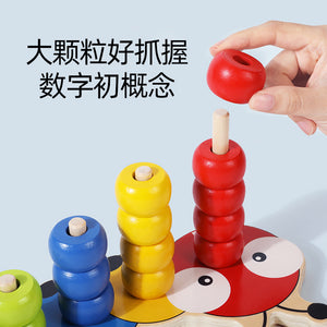Sorting Colours and Numbers Wooden Worm CNF7