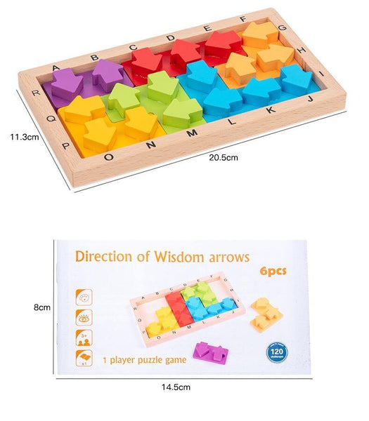 تحميل الصورة في عارض الصور ، Wooden Direction Assembling Building Blocks CNF5 - HN Bazar 
