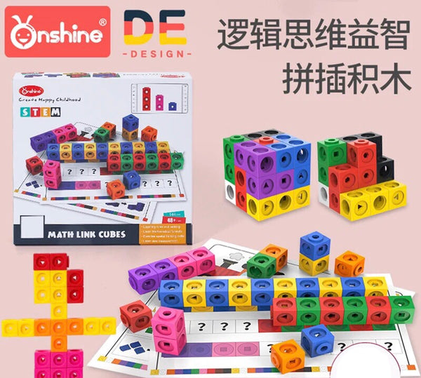 Load image into Gallery viewer, 130 Pcs MathLink Cubes Early Activity -AE
