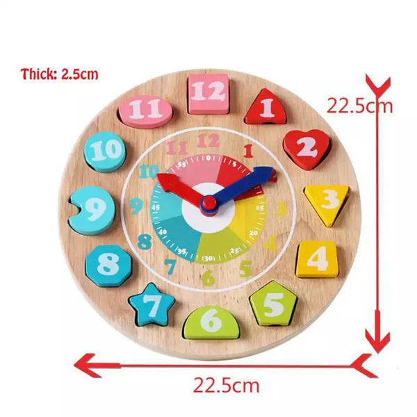 تحميل الصورة في عارض الصور ، Animal Educational Wooden Beaded Geometry Digital Clock CNF5 - HN Bazar 
