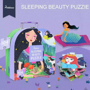 Mideer Children's Portable Box Puzzle Princess 104pcs - HN Bazar 