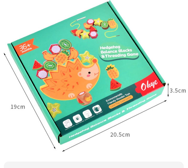 Load image into Gallery viewer, Hedgehog Fruit Balance Building Blocks - CNF7
