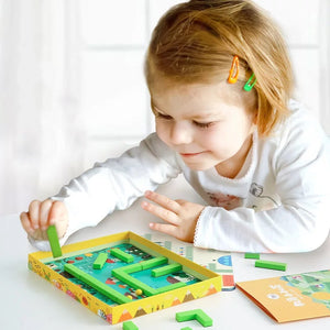 Joan Miro Wooden 3D Magnetic Maze Puzzle