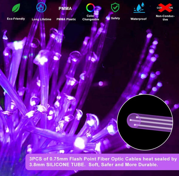 Load image into Gallery viewer, 100 Pcs - 2m Fiber Optic Sensory Lights for Autism &amp; Special Needs with App

