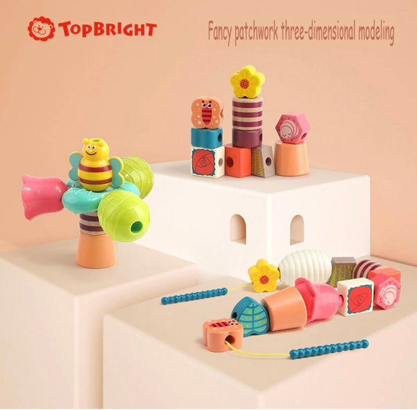 Load image into Gallery viewer, Spring Party Lacing Block Beads

