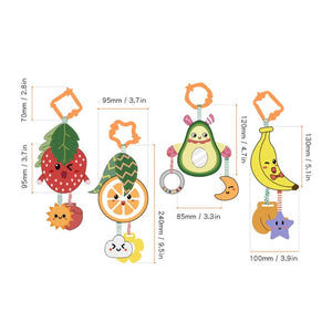 4Pcs Fruit Pendant Cute Doll Keychain Plush