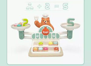 Cartoon Bear Digital Balance Logical Thinking