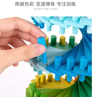 253x Wooden Building Blocks Educational Early Handmade Craft CNF1