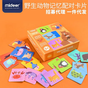 Mideer Memory Matching Card-wild Animals - HN Bazar 